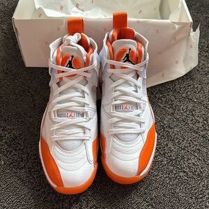 Orange and white womens Jordan Jumpman 2 size 9